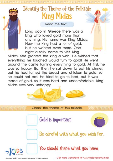 King Midas Story: Lesson for Kids .